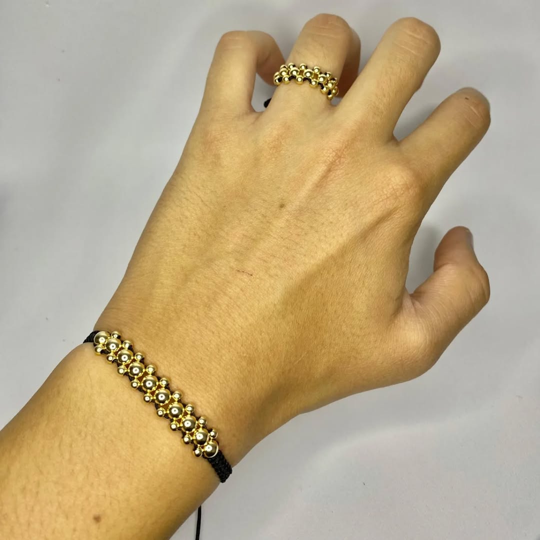 Conjunto Tres Carriles - Oro Laminado 18k