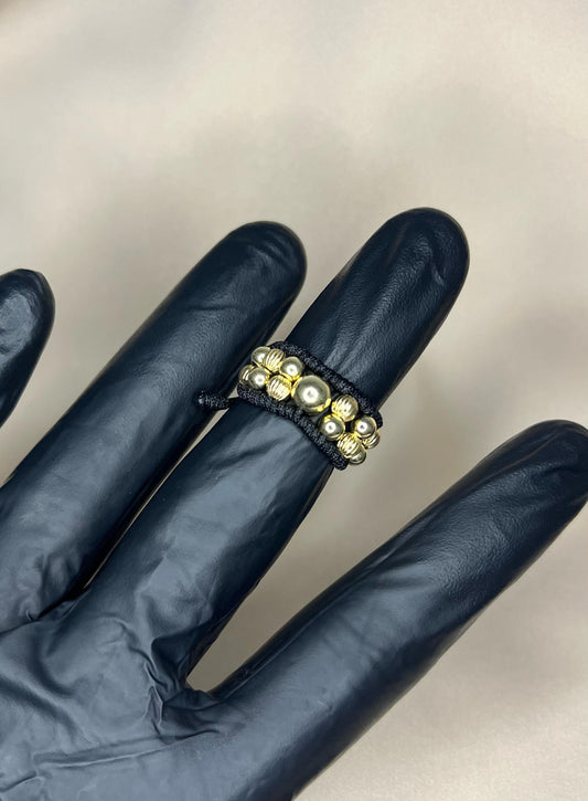 Anillo Tejido Caracol 2 Carriles - Oro Laminado 18k