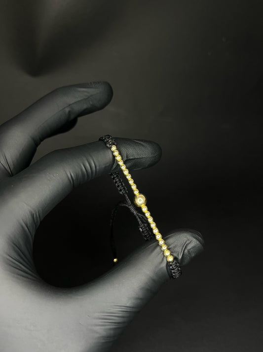 Manilla Tejida Efecto Diamantado - Oro Laminado 18k